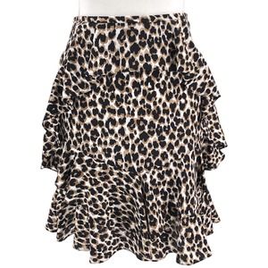 Michael Kors Collection Womens Size 2 100% Silk Ruffled Mini Skirt Made in Italy